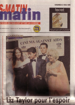 Elizabeth Taylor and Michael Rucker | AMFAR at Cannes 1999